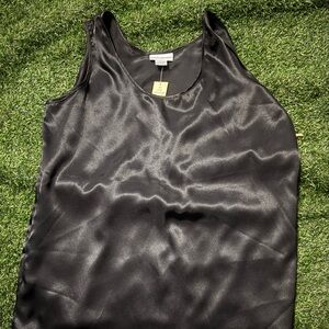 Adrian Jordan Black Satin Top
